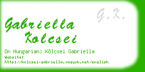 gabriella kolcsei business card