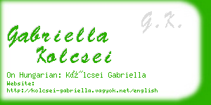 gabriella kolcsei business card
